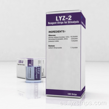 Tira reactiva URS-2K de glucosa en orina para cetonas en orina OEM de LYZ